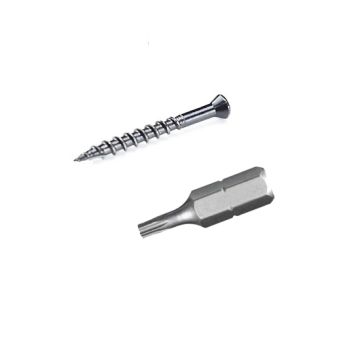 ArborClad (Trex) Stainless Steel 40mm Cladding Screws with 250 x Screws & 1 x Torx15 Drive Bit